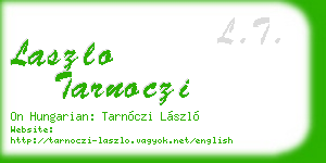 laszlo tarnoczi business card